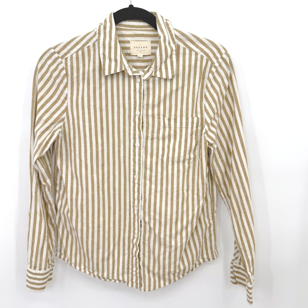 Sezane Tomboy Stripe Shirt Women S Organic French Clean Girl Preppy Designer Lux